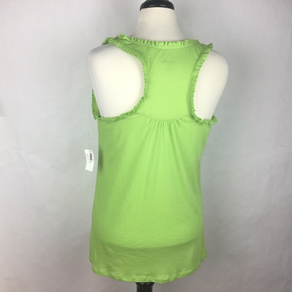 Old Navy Women Tank Top Ruffle Racerback Sz Medium - Picture 5 of 8